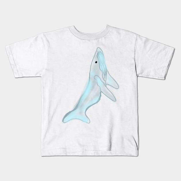 Blue dolphin watercolor animal art Kids T-Shirt by Artistic_st